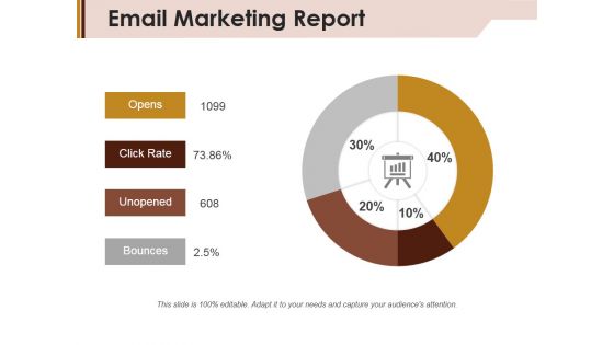 Email Marketing Report Ppt Powerpoint Presentation Infographic Template Icons