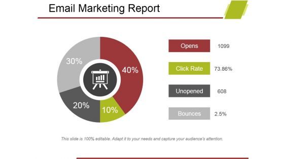 Email Marketing Report Ppt PowerPoint Presentation Styles Design Ideas