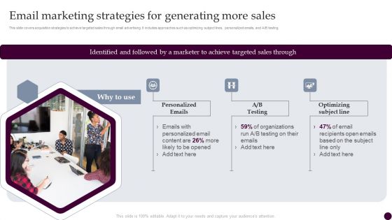 Email Marketing Strategies For Generating More Sales Strategies For Acquiring Consumers Information PDF