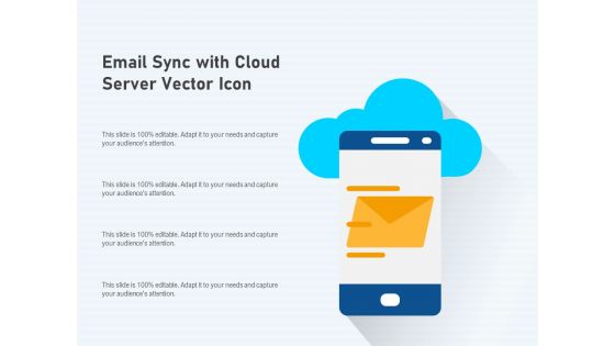 Email Sync With Cloud Server Vector Icon Ppt PowerPoint Presentation Professional Outfit PDF