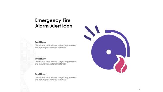 Emergency Alarm Fire Alarm Shopping Centre Button Icon Ppt PowerPoint Presentation Complete Deck