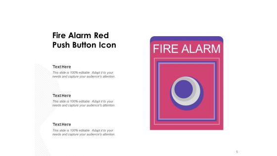 Emergency Alarm Fire Alarm Shopping Centre Button Icon Ppt PowerPoint Presentation Complete Deck