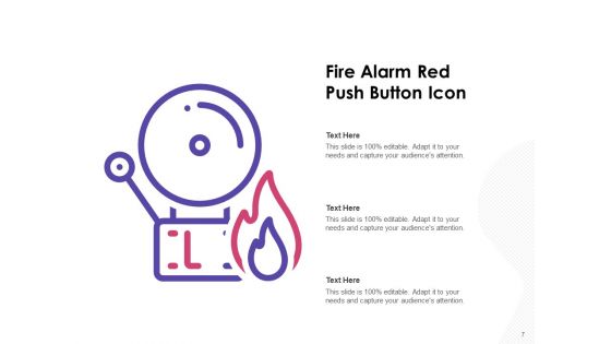 Emergency Alarm Fire Alarm Shopping Centre Button Icon Ppt PowerPoint Presentation Complete Deck