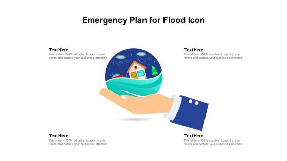 Emergency Plan For Flood Icon Ppt PowerPoint Presentation File Slide Portrait PDF