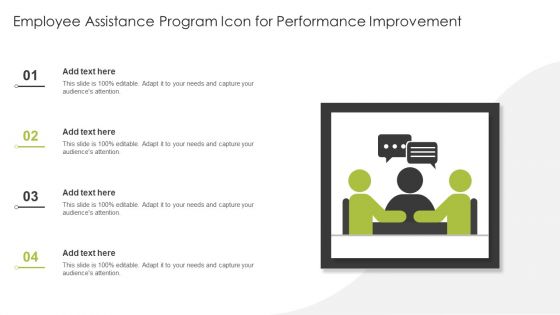 Employee Assistance Program Icon For Performance Improvement Mockup PDF