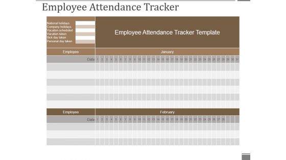 Employee Attendance Tracker Ppt PowerPoint Presentation Summary Example Topics