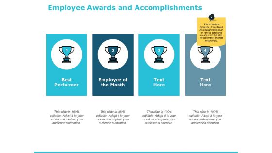 Employee Awards And Accomplishments Ppt PowerPoint Presentation Show Background Images