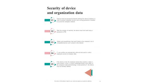 Employee Device Return And Guidelines For Company Handbook