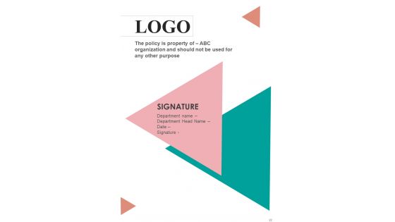Employee Device Return And Guidelines For Company Handbook