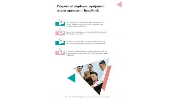 Employee Device Return And Guidelines For Company Handbook