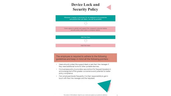 Employee Device Return And Guidelines For Company Handbook