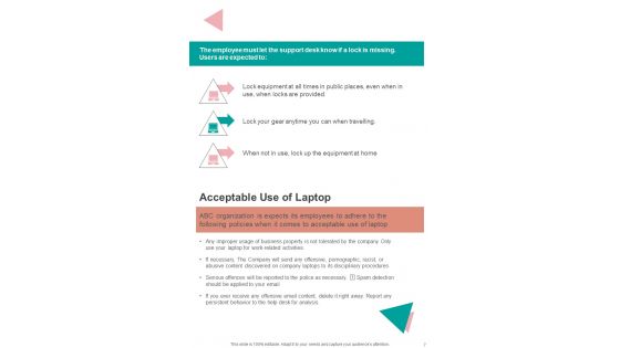 Employee Device Return And Guidelines For Company Handbook