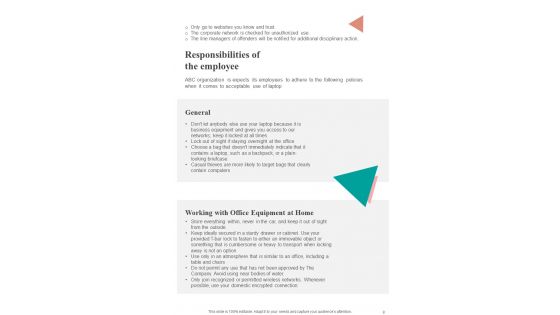 Employee Device Return And Guidelines For Company Handbook