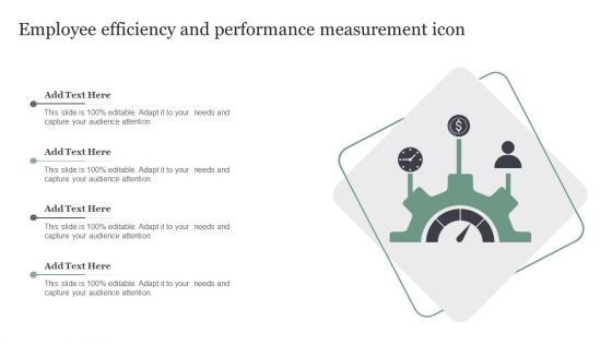 Employee Efficiency And Performance Measurement Icon Information PDF