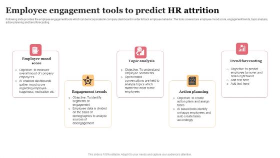 Employee Engagement Tools To Predict HR Attrition Elements PDF Employee Engagement Tools To Predict HR Attrition Elements PDF