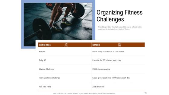Employee Health And Fitness Program Ppt PowerPoint Presentation Complete Deck With Slides