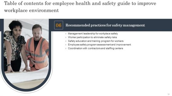 Employee Health And Safety Guide To Improve Workplace Environment Ppt PowerPoint Presentation Complete Deck With Slides