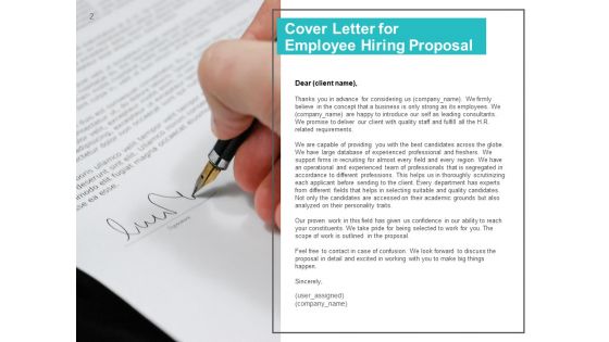 Employee Hiring Proposal Ppt PowerPoint Presentation Complete Deck With Slides
