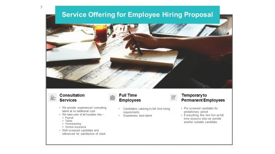 Employee Hiring Proposal Ppt PowerPoint Presentation Complete Deck With Slides