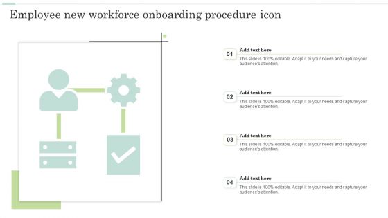 Employee New Workforce Onboarding Procedure Icon Download PDF