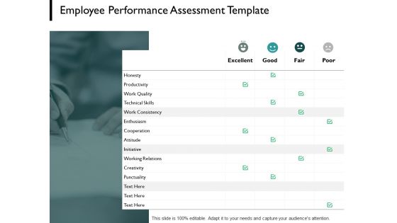 Employee Performance Assessment Template Technical Skills Ppt PowerPoint Presentation Introduction