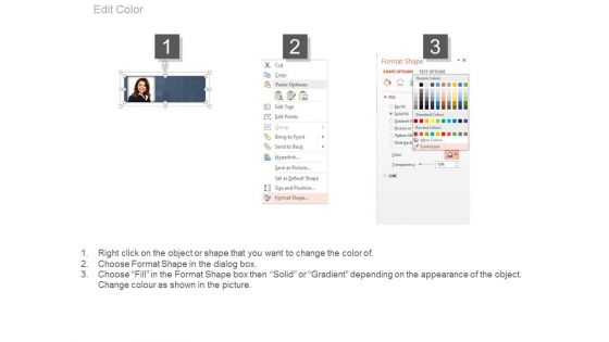 Employee Photo With Percentage Bars Powerpoint Slides