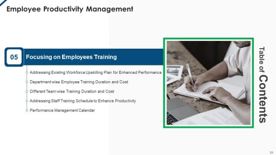 Employee Productivity Management Ppt PowerPoint Presentation Complete Deck With Slides