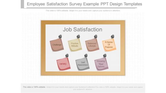 Employee Satisfaction Survey Example Ppt Design Templates