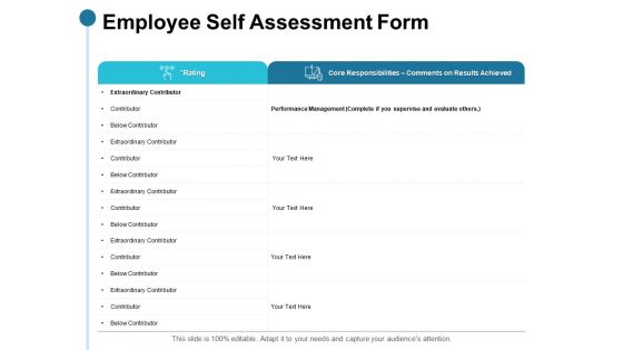 Employee Self Assessment Form Ppt PowerPoint Presentation Model Example Employee Self Assessment Form Ppt PowerPoint Presentation Model Example