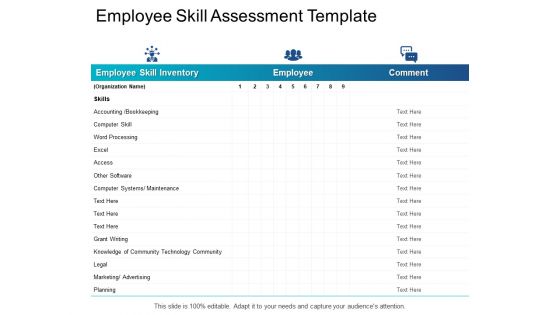 Employee Skill Assessment Template Maintenance Ppt PowerPoint Presentation Ideas Outfit Employee Skill Assessment Template Maintenance Ppt PowerPoint Presentation Ideas Outfit