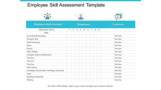 Employee Skill Assessment Template Ppt PowerPoint Presentation Inspiration Show