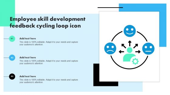 Employee Skill Development Feedback Cycling Loop Icon Themes PDF
