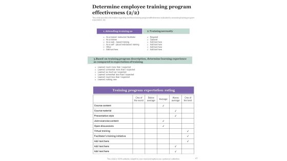 Employee Training Playbook Template