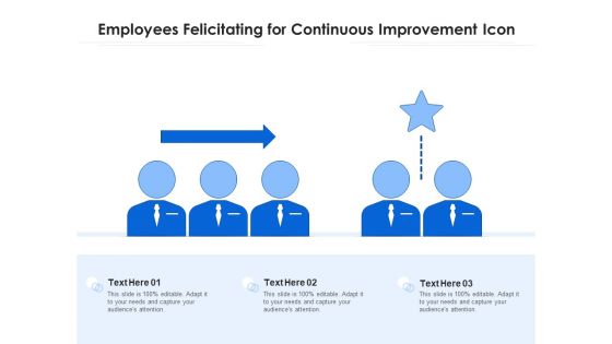 Employees Felicitating For Continuous Improvement Icon Ppt PowerPoint Presentation File Example Introduction PDF