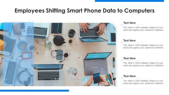 Employees Shifting Smart Phone Data To Computers Ppt Professional Slides PDF