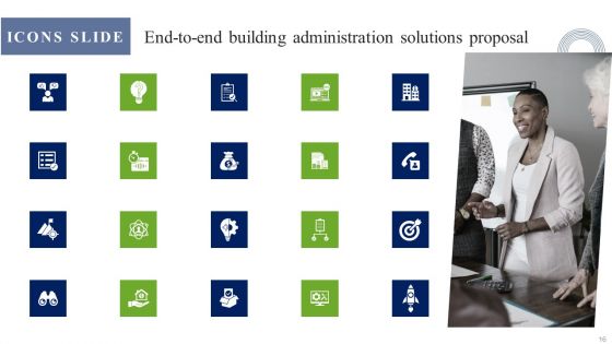 End To End Building Administration Solutions Proposal Ppt PowerPoint Presentation Complete Deck With Slides