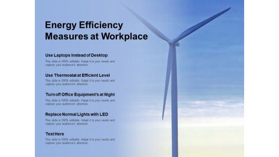 Energy Efficiency Measures At Workplace Ppt PowerPoint Presentation Professional Graphic Images