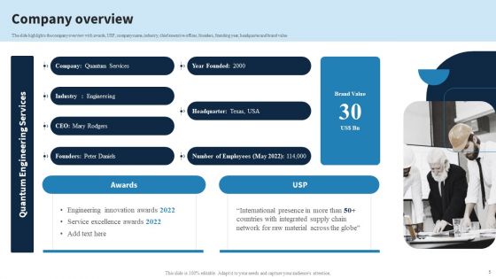 Engineering Services Company Report Ppt PowerPoint Presentation Complete Deck With Slides