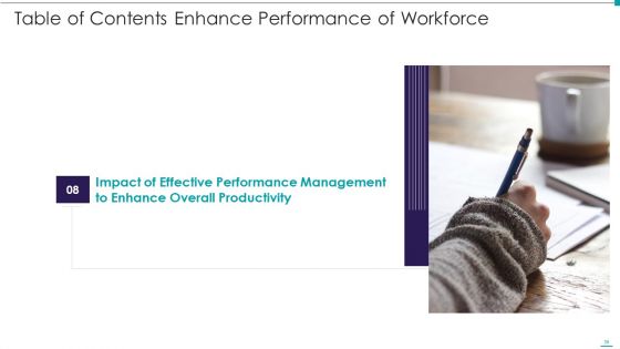 Enhance Performance Of Workforce Ppt PowerPoint Presentation Complete Deck With Slides