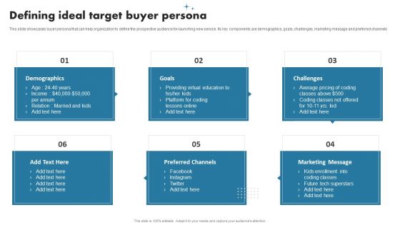 Enhancing Customer Outreach Defining Ideal Target Buyer Persona Graphics PDF
