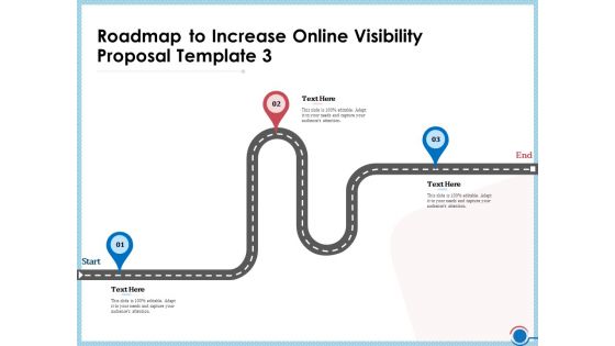 Enhancing Digital Presence Proposal Template Roadmap To Increase Online Visibility Proposal Template 3 Infographics PDF