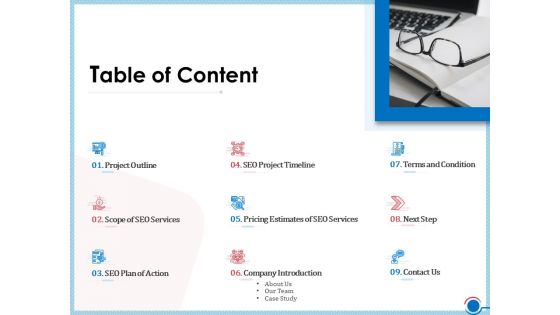 Enhancing Digital Presence Proposal Template Table Of Content Designs PDF