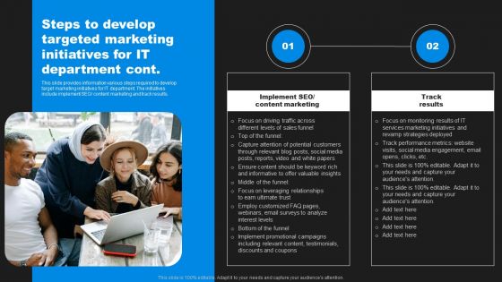 Enhancing Information Technology With Strategic Steps To Develop Targeted Marketing Background PDF