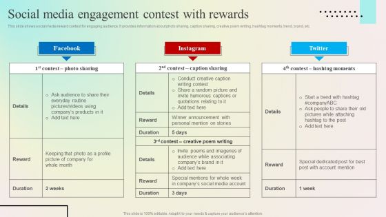 Enhancing Organic Reach Social Media Engagement Contest With Rewards Structure PDF