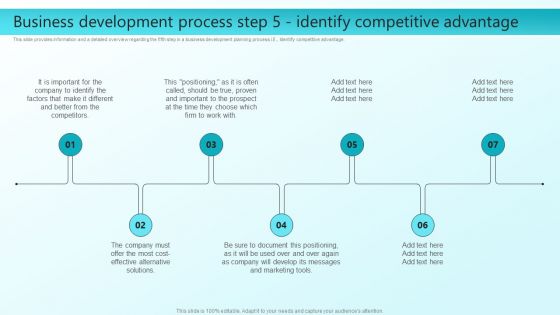 Enhancing Sales Through Effective Business Development Planning Procedure Business Development Process Step 5 Professional PDF
