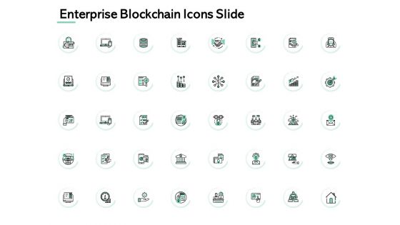 Enterprise Blockchain Icons Slide Goals Ppt PowerPoint Presentation Summary Samples