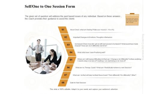 Enterprise Capabilities Training Self One To One Session Form Ppt PowerPoint Presentation Model Show PDF