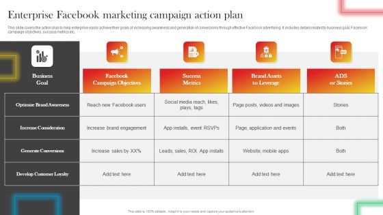 Enterprise Facebook Marketing Campaign Action Plan Guidelines PDF Enterprise Facebook Marketing Campaign Action Plan Guidelines PDF