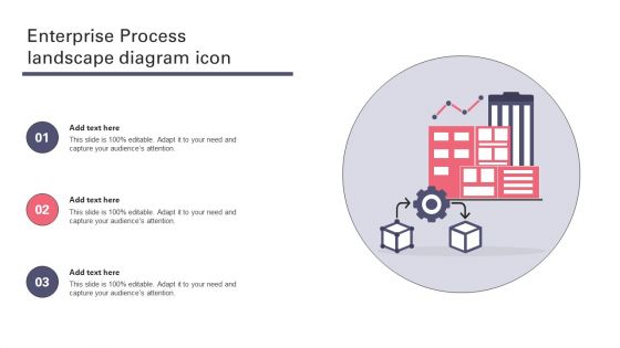 Enterprise Process Landscape Diagram Icon Diagrams PDF