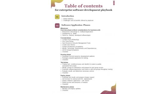 Enterprise Software Development Playbook Template